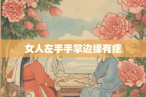女人左手手掌边缘有痣