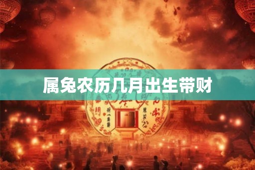 属兔农历几月出生带财