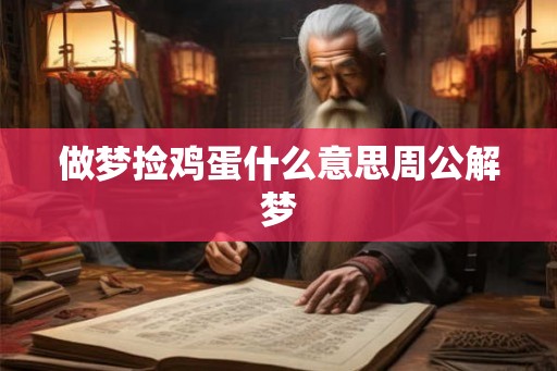 做梦捡鸡蛋什么意思周公解梦
