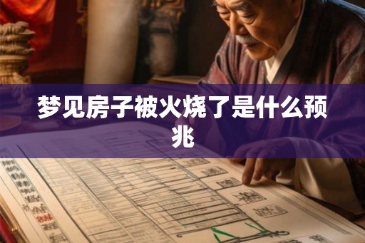 梦见房子被火烧了是什么预兆