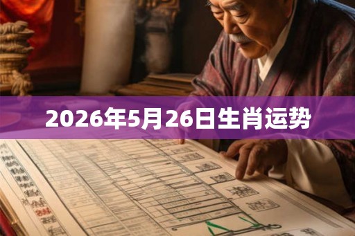 2026年5月26日生肖运势 2026年5月26日生肖运势