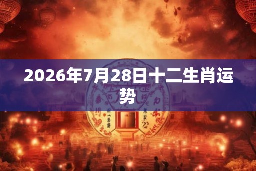 2026年7月28日十二生肖运势