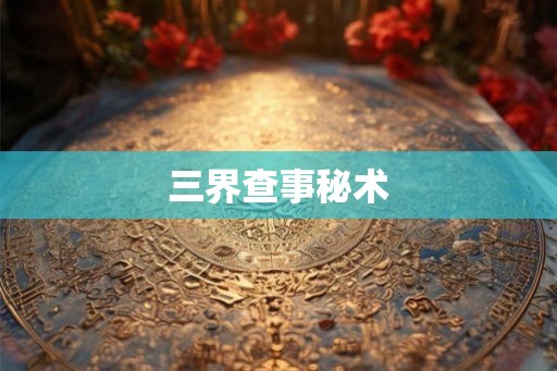 三界查事秘术
