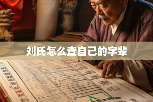 刘氏怎么查自己的字辈