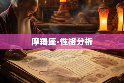 摩羯座-性格分析 摩羯座-性格分析