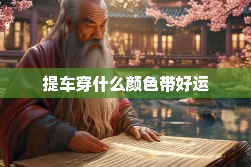 提车穿什么颜色带好运 提车穿什么颜色带好运