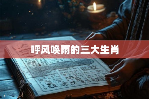 呼风唤雨的三大生肖