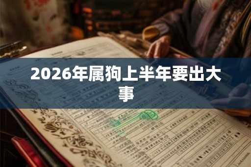 2026年属狗上半年要出大事 2026年属狗上半年要出大事