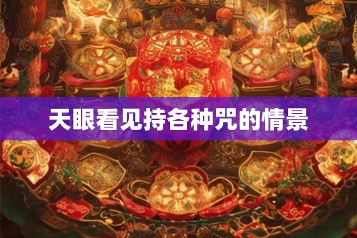天眼看见持各种咒的情景