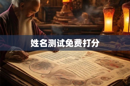 姓名测试免费打分