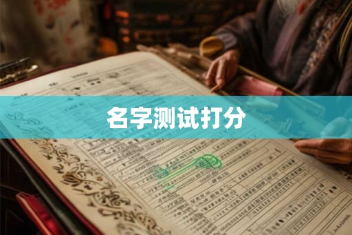 名字测试打分 名字测试打分