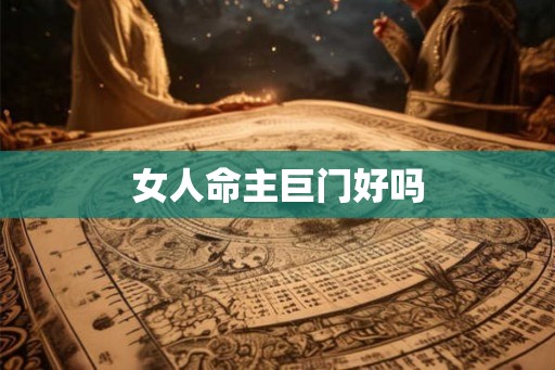 女人命主巨门好吗