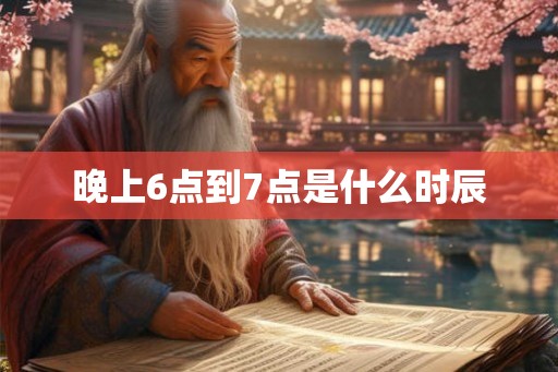 晚上6点到7点是什么时辰