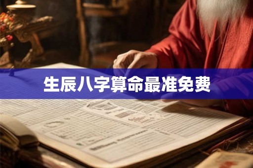 生辰八字算命最准免费