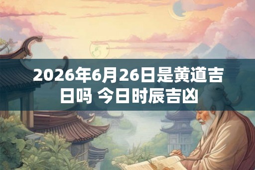2026年6月26日是黄道吉日吗 今日时辰吉凶