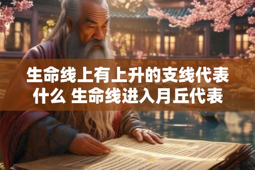 生命线上有上升的支线代表什么 生命线进入月丘代表什么