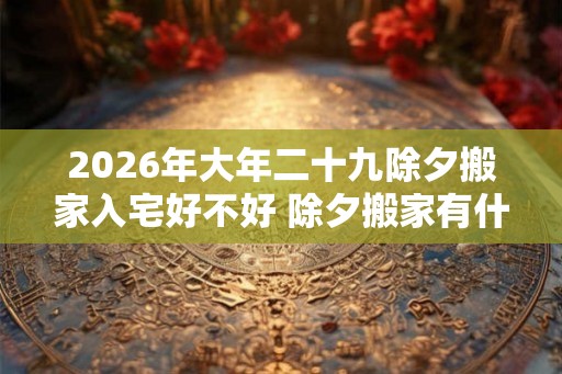 2026年大年二十九除夕搬家入宅好不好 除夕搬家有什么说法 2026年大年二十九除夕搬家入宅好不好 除夕搬家有什么说法