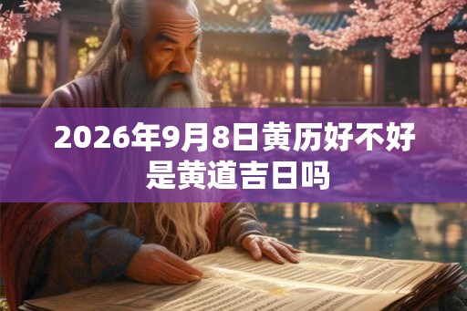 2026年9月8日黄历好不好 是黄道吉日吗