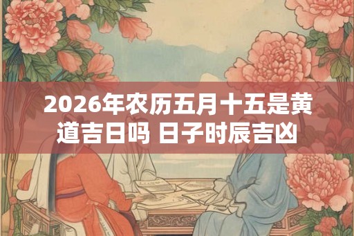 2026年农历五月十五是黄道吉日吗 日子时辰吉凶