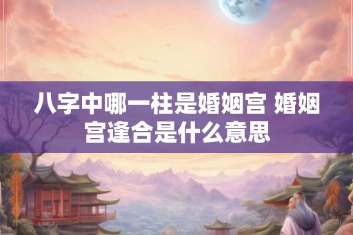 八字中哪一柱是婚姻宫 婚姻宫逢合是什么意思