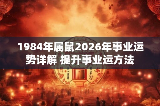 1984年属鼠2026年事业运势详解 提升事业运方法