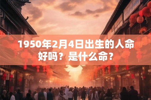 1950年2月4日出生的人命好吗？是什么命？