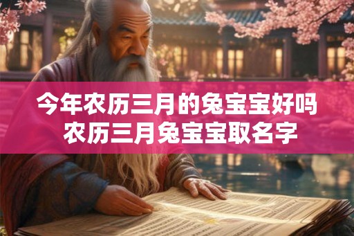 今年农历三月的兔宝宝好吗 农历三月兔宝宝取名字