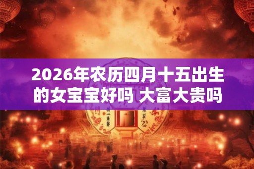 2026年农历四月十五出生的女宝宝好吗 大富大贵吗
