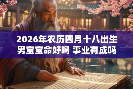 2026年农历四月十八出生男宝宝命好吗 事业有成吗 2026年农历四月十八出生男宝宝命好吗 事业有成吗