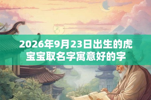 2026年9月23日出生的虎宝宝取名字寓意好的字
