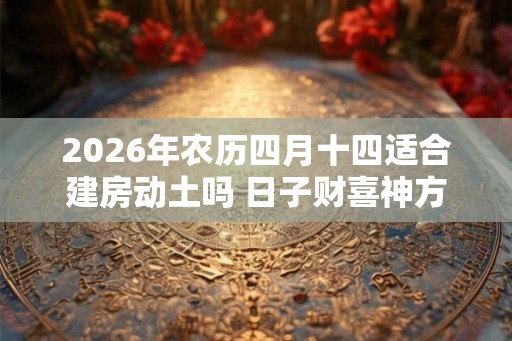 2026年农历四月十四适合建房动土吗 日子财喜神方位