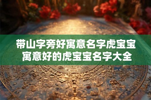 带山字旁好寓意名字虎宝宝 寓意好的虎宝宝名字大全