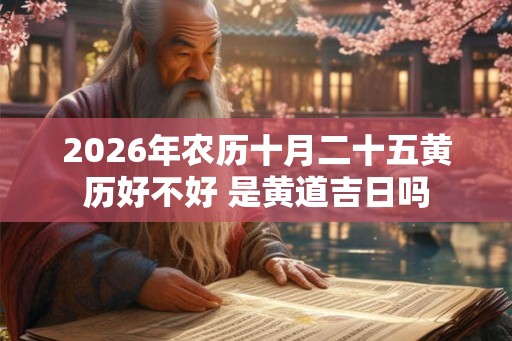 2026年农历十月二十五黄历好不好 是黄道吉日吗