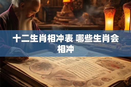 十二生肖相冲表 哪些生肖会相冲