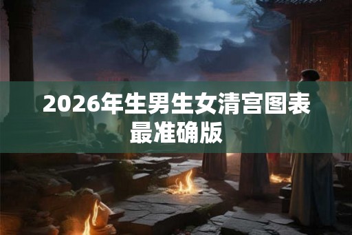 2026年生男生女清宫图表最准确版
