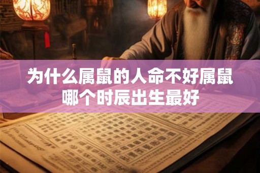 为什么属鼠的人命不好属鼠哪个时辰出生最好