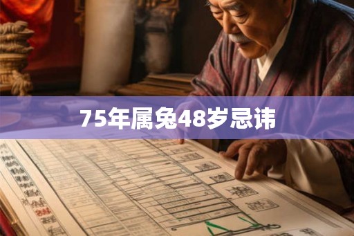 75年属兔48岁忌讳 75年属兔48岁忌讳