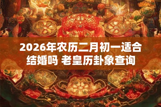 2026年农历二月初一适合结婚吗 老皇历卦象查询