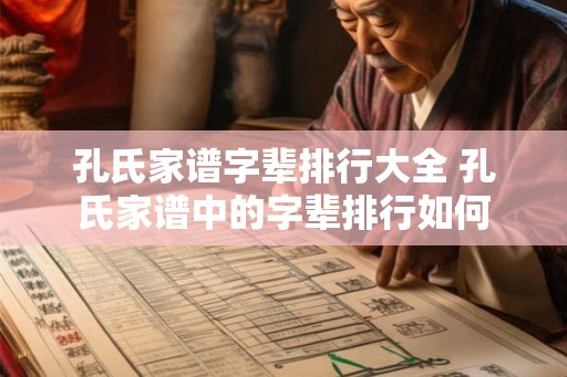 孔氏家谱字辈排行大全 孔氏家谱中的字辈排行如何 孔氏家谱字辈排行大全 孔氏家谱中的字辈排行如何