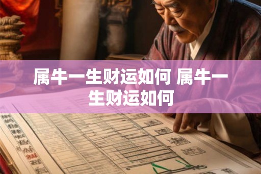 属牛一生财运如何 属牛一生财运如何 属牛一生财运如何 属牛一生财运如何