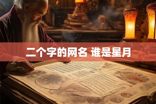 二个字的网名 谁是星月