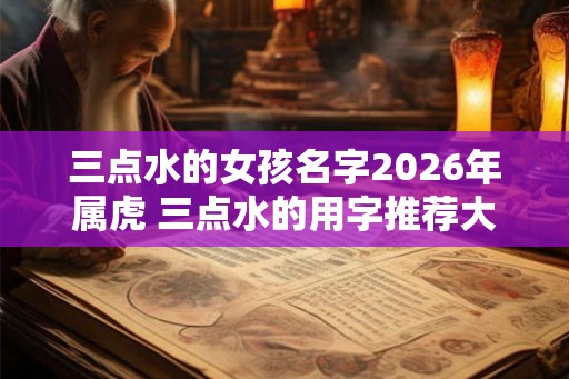 三点水的女孩名字2026年属虎 三点水的用字推荐大全