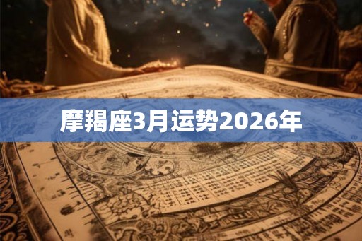 摩羯座3月运势2026年