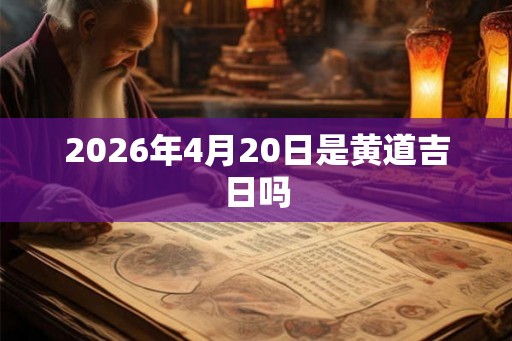 2026年4月20日是黄道吉日吗