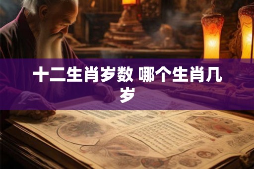 十二生肖岁数 哪个生肖几岁 十二生肖岁数 哪个生肖几岁