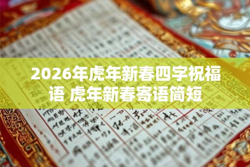 2026年虎年新春四字祝福语 虎年新春寄语简短