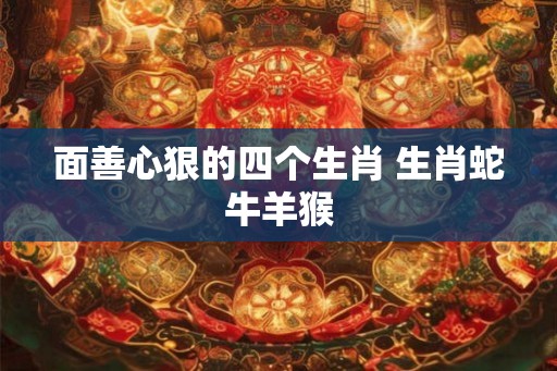 面善心狠的四个生肖 生肖蛇牛羊猴