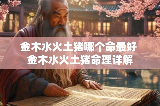 金木水火土猪哪个命最好 金木水火土猪命理详解