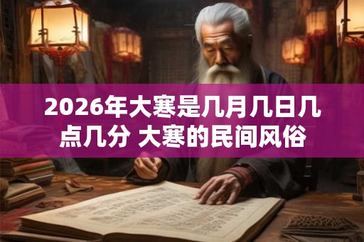 2026年大寒是几月几日几点几分 大寒的民间风俗