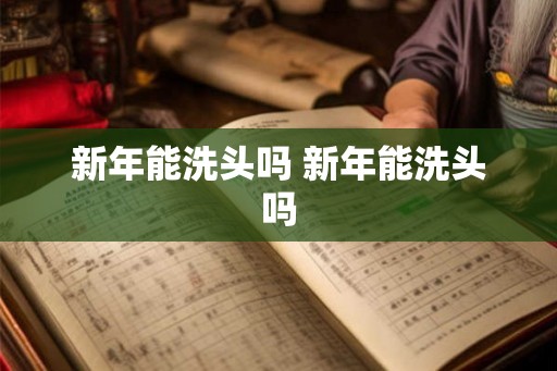 新年能洗头吗 新年能洗头吗